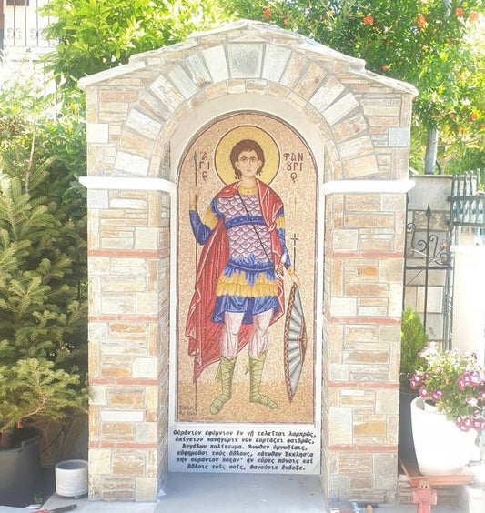 Άγιος Φανουριος εντοιχισμένη εικόνα 1.60χ75