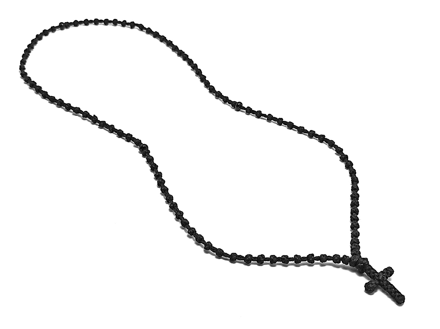 Αγιορείτικο Κομποσχοίνι Λαιμού 100αρι με Μαύρο Σταυρουδάκι [Λ50]
