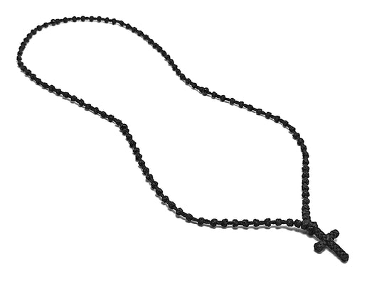 Αγιορείτικο Κομποσχοίνι Λαιμού 100αρι με Μαύρο Σταυρουδάκι [Λ50]