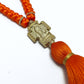 Αγιορείτικο 50αρι Κομποσχοίνι Προσευχής σε Πορτοκαλί Χρώμα με την Παναγία [Δ62]